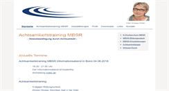 Desktop Screenshot of mbsr-bonn.de